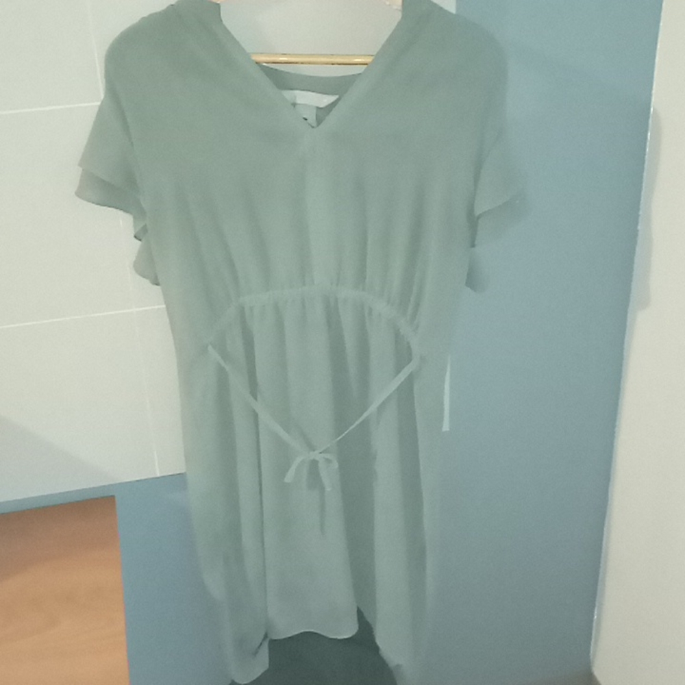 Greenish grey dress
